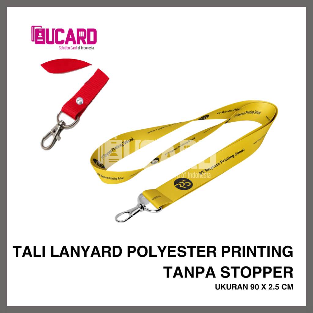 

CUSTOM TALI LANYARD PEGAWAI EVENT / TALI ID CARD PRINTING POLYESTER 2.5CM TANPA STOPPER