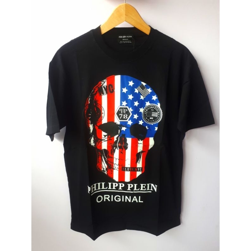KAOS PHILIP PLEIN NYC HITAM PUTIH PREMIUM QUALITY
