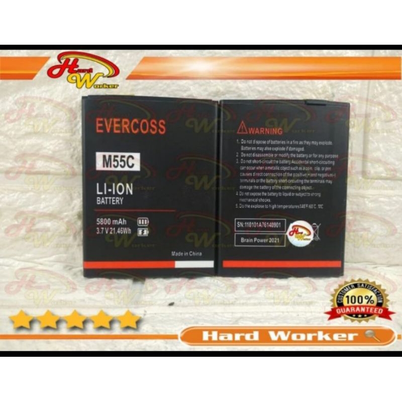 Baterai Battery Original Evercoss M55C Extream 2 Plus Double Power ORI