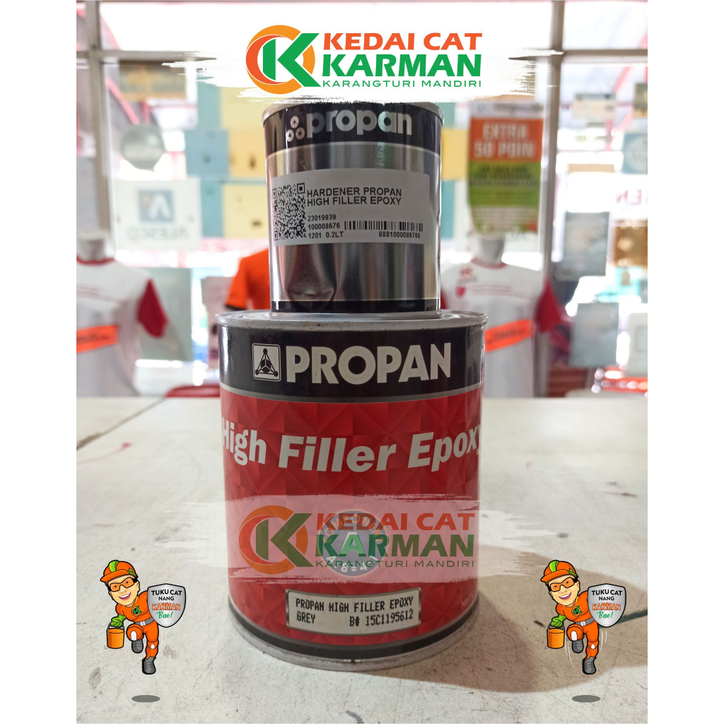PROPAN HIGH FILLER EPOXY - CAT DASAR ANTI KARAT CAT DASAR MOTOR MOBIL - WARNA GREY DAN WHITE