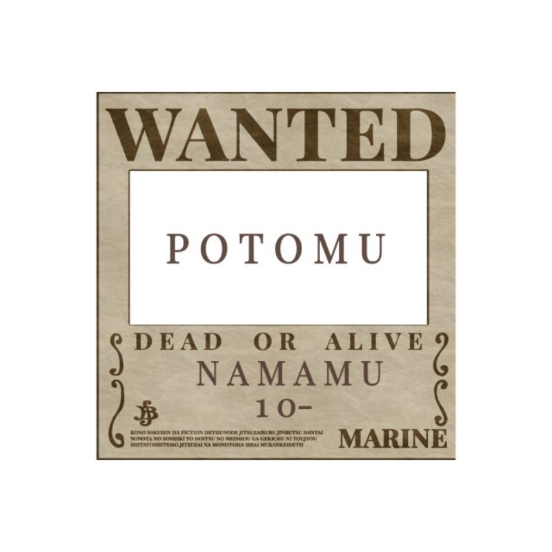 Custom Stiker Poster Bounty One Piece - Pake Nama Sendiri/ Karakter One Piece Lainnya