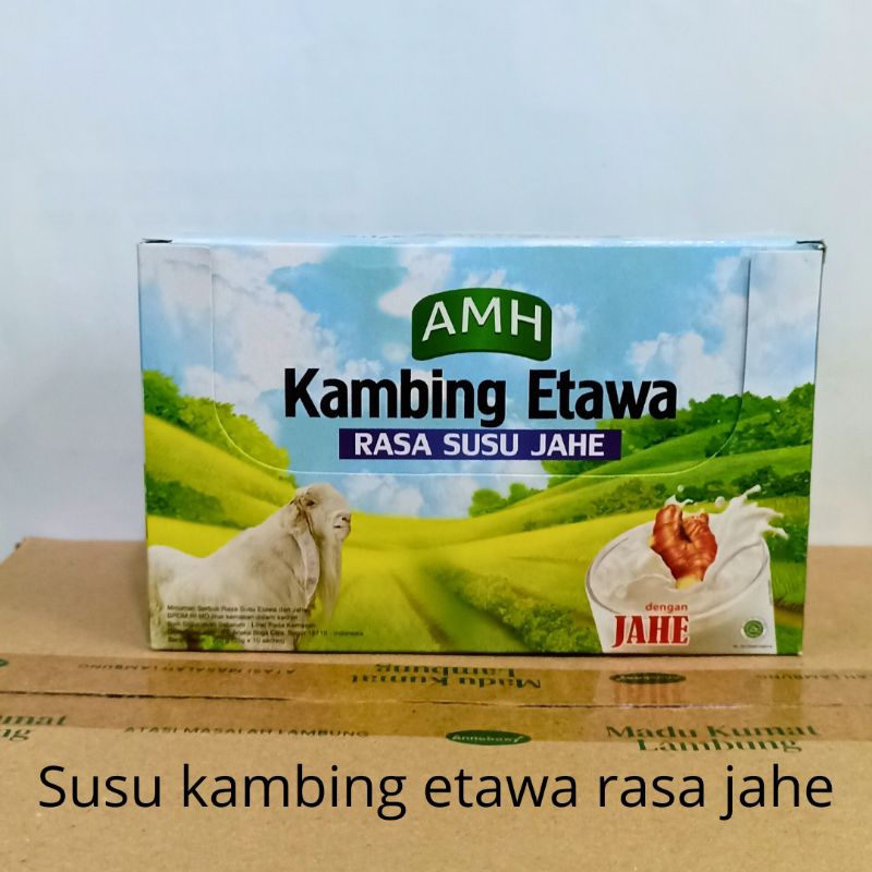 

Susu kambing Etawa Amh rasa Jahe/susu etawa amh isi 10 sachet