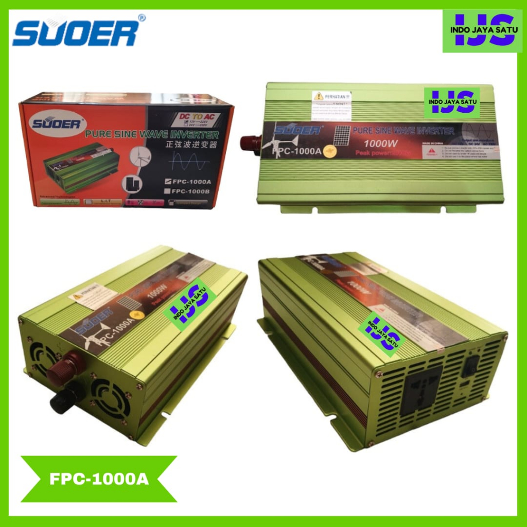 Suoer Pure Sine Wave Inverter 1000 Watt PSW Inverter 1000W Suoer FPC-1000A Inverter Sinus Murni