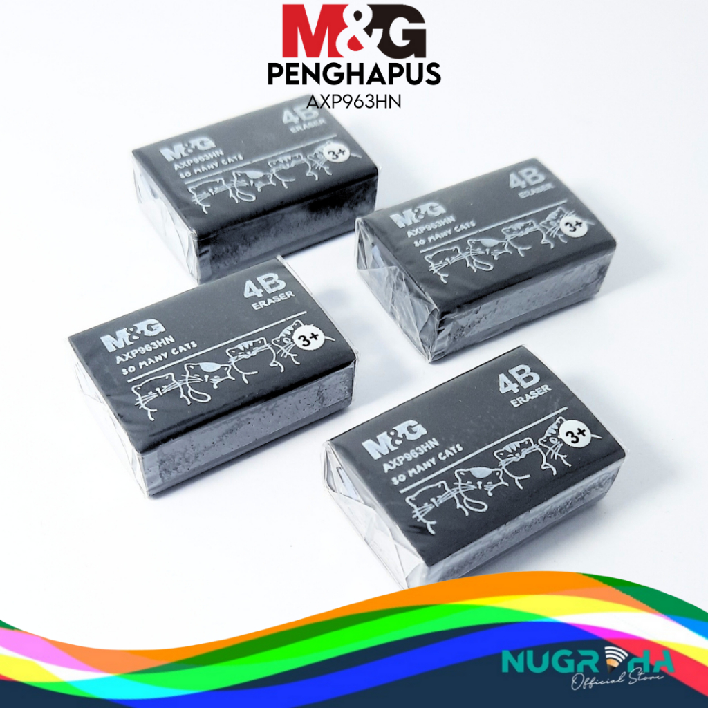 

M&G PENGHAPUS / ERASER / PENGHAPUS KECIL BERSIH LEMBUT BERKUALITAS AXP963HN HITAM