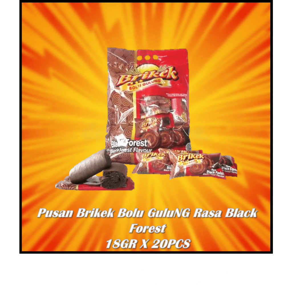 

Pusan Brikek Bolu Gulung Rasa Black Forest 18GR X 20PCS