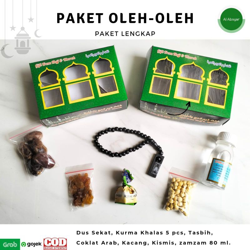 

Paket Oleh-Oleh [ min.50 pcs ] Haji dan Umroh isi Kurma Zamzam Kismis Kacang Arab Coklat Turki Hampers Oleh-Oleh Haji Murah Khas Timur Tengah