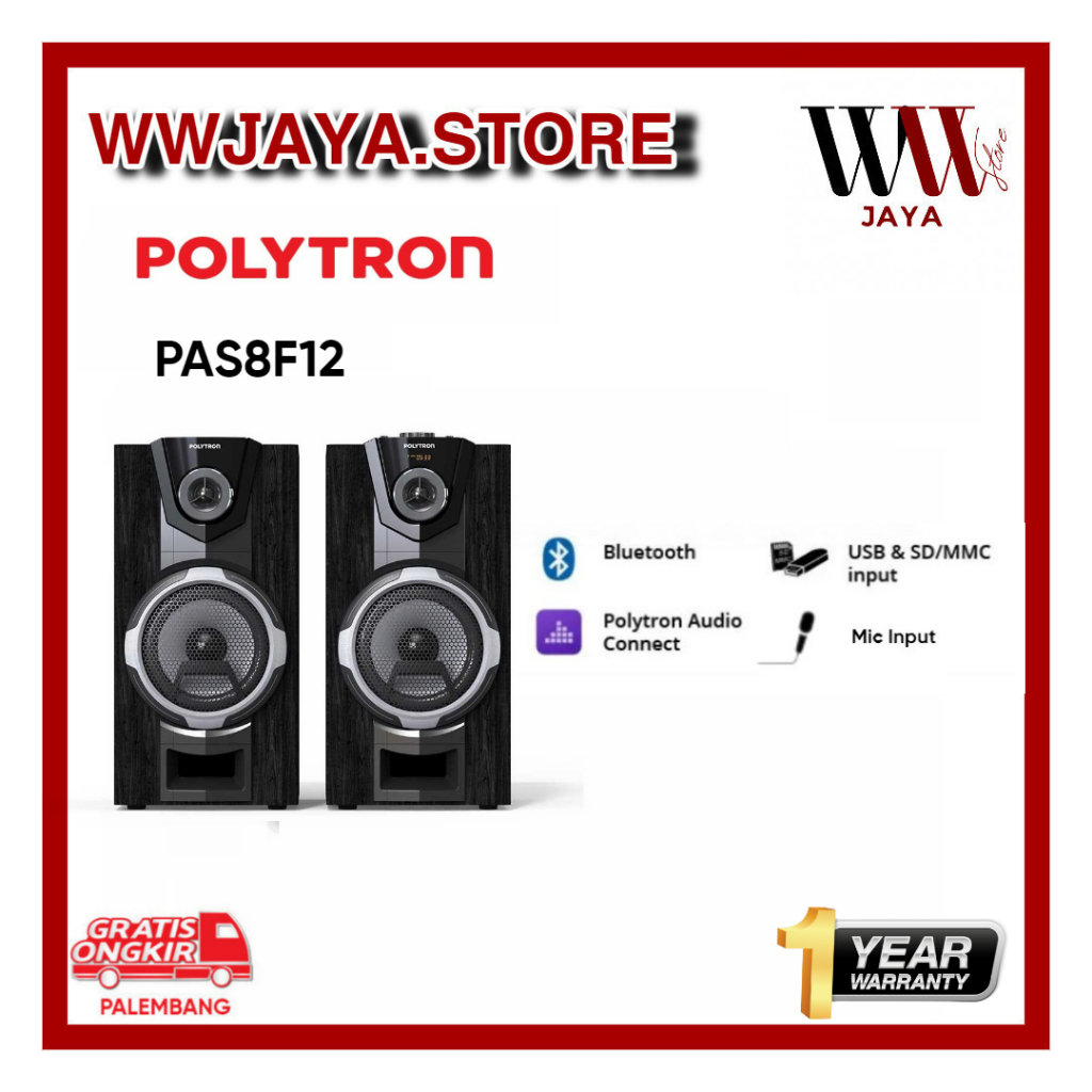 Speaker Bluetooth Aktif Polytron PAS8E10/PAS8E12/PAS8F12 Speaker Aktif Polytron