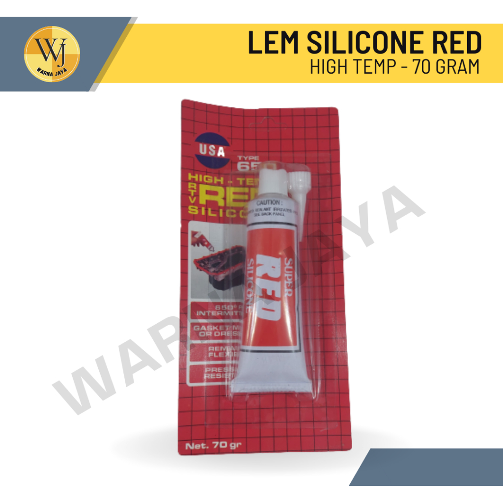 Lem Red Silicone 70 Gram / Lem Tahan Panas High Temp / Lem Silicone Red Besar
