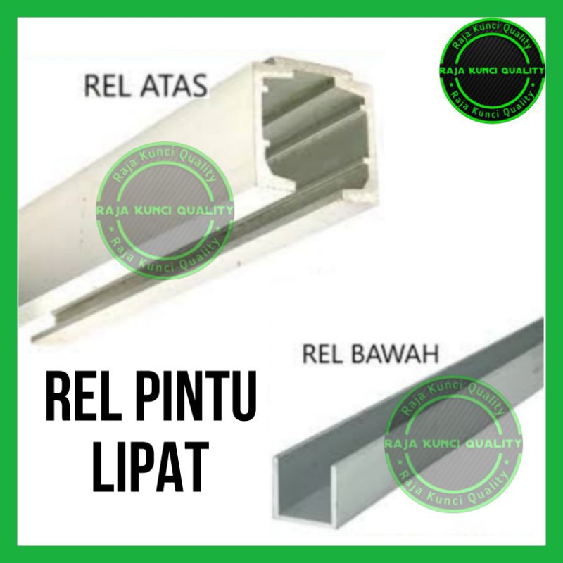 REL PINTU LIPAT FOLDING ATAS BAWAH 3 METER(300CM)/REL PINTU LIPAT GESER