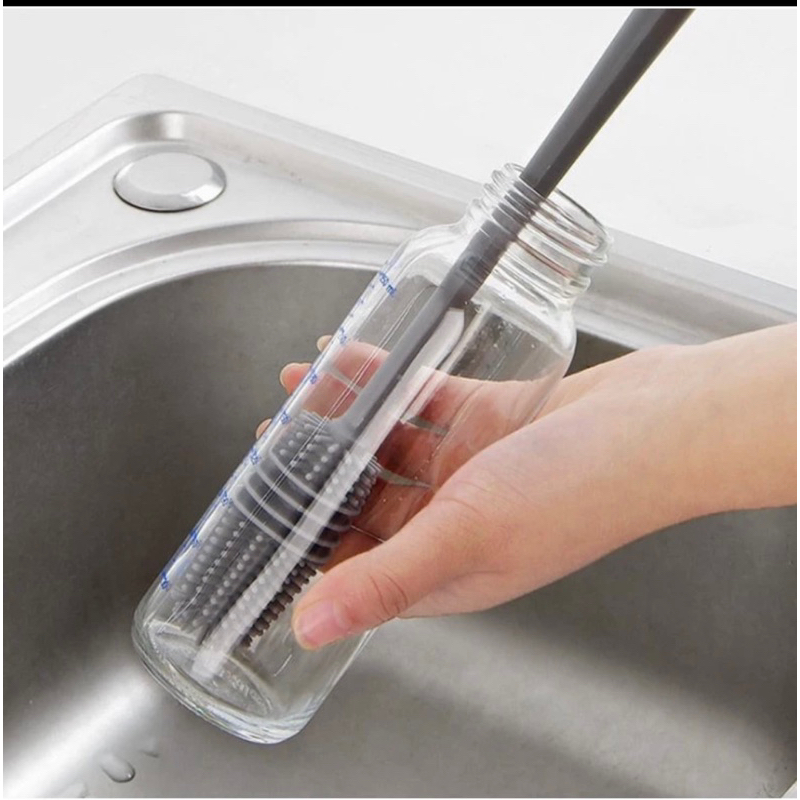 SIKAT BOTOL SILIKON / Pembersih Botol silikon / Sikat Botol minum Silikon