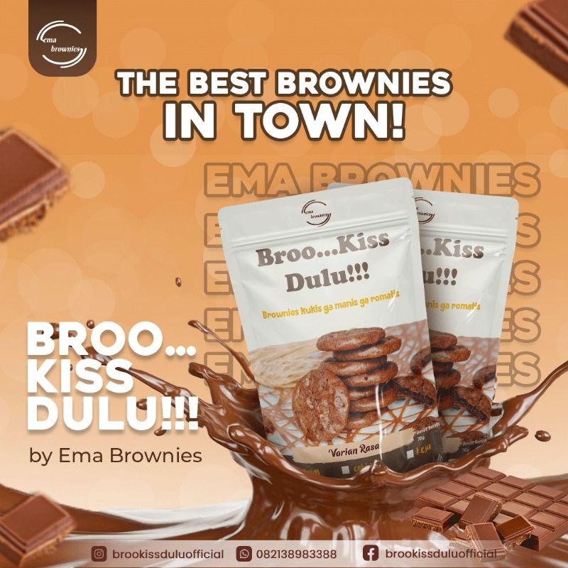 

Broo... Kiss Dulu!!! "BROWNIES COOKIES" Isi 5 varian rasa Chocochip/coklat