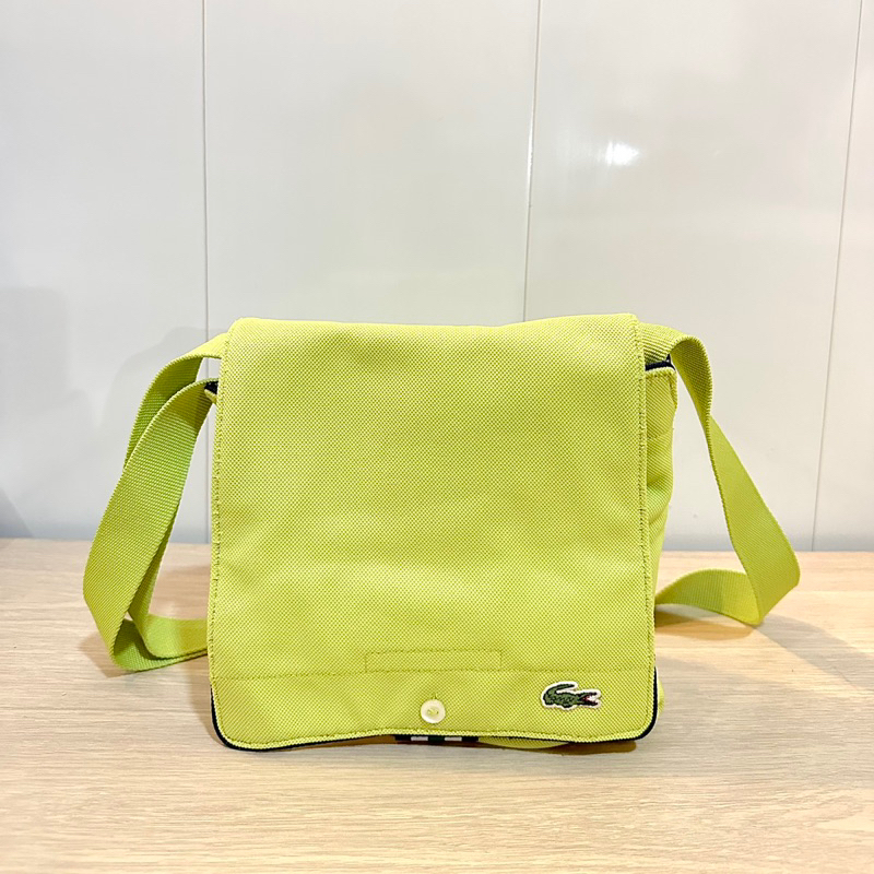 [100% Ori Second] Preloved Tas Selempang Lacoste Sling Bag Lime Green Hijau