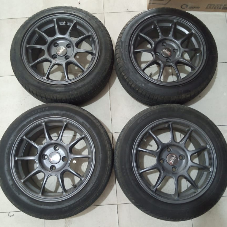 Velg Mobil Bekas R15 Pcd 4x100 Hsr Zico Ban 195 50 Velg Bekas Mobil Agya Ayla Sigra Calya Brio Sirio