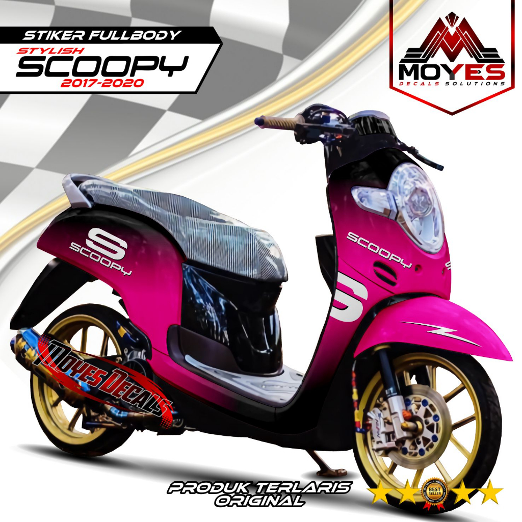 DECAL Sticker New scoopy / scoopy fi - striping setriping cutting sticker scoopy FULL BODY/ CUSTOM  