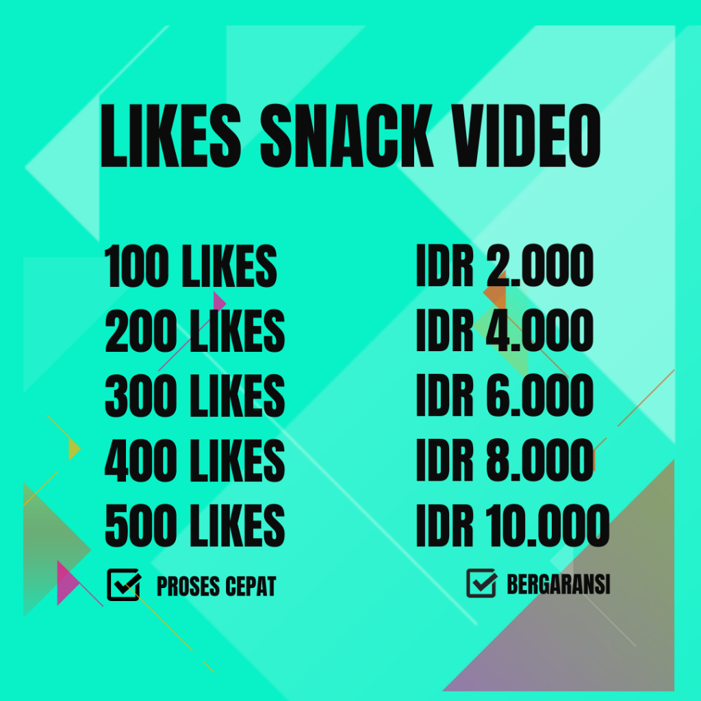 SNACK VIDEO LIKE PERMANEN NO DROP BEST FOR AGENCY SNACKVIDEO - SPEEDPANEL