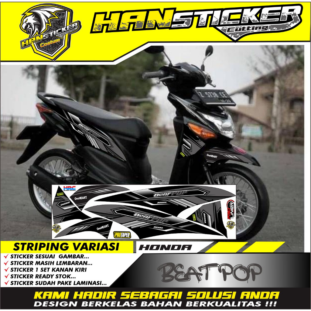 TIPING MOTOR BEAT POP RACING ,WARNA ABU ABU,RACING BEAT POP,MOTOR