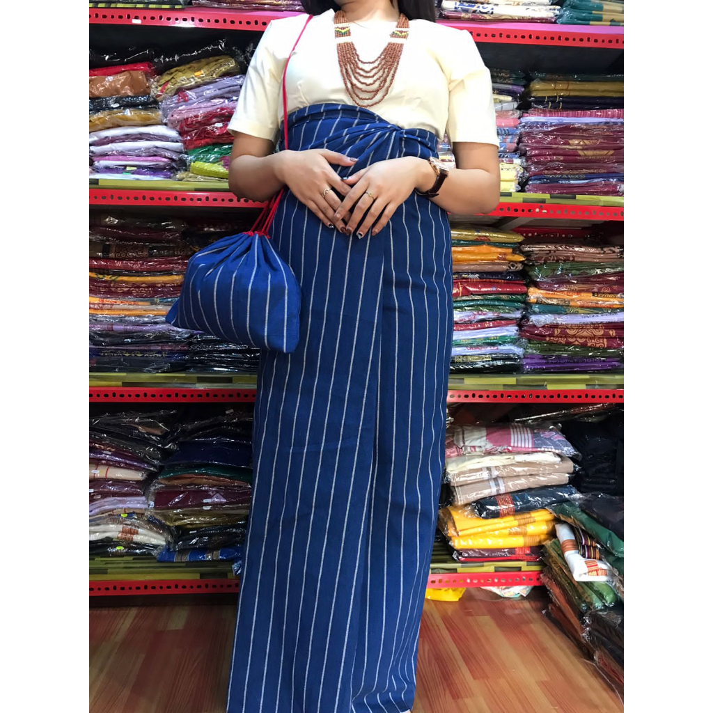 SETELAN WANITA LURIK BIRU