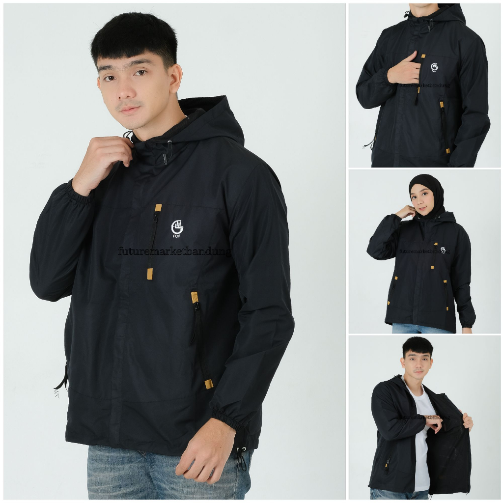 Jaket pria wanita jumbo IKC 002 distro Bandung grosir jaket parasut gunung WATERPROOF ORIGINAL FCF