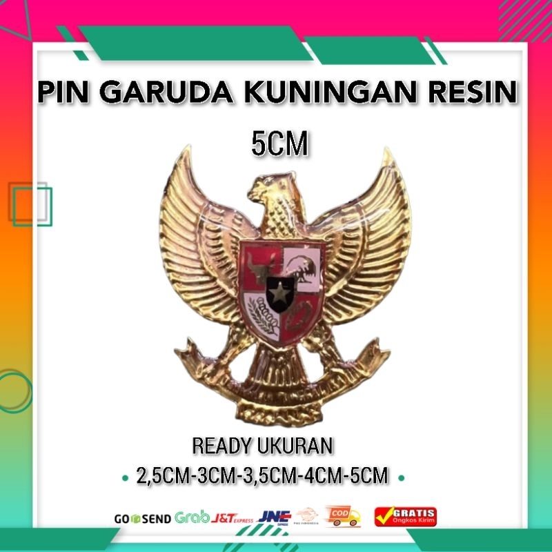 Pin Garuda Resin Paskibra 5 Cm | Pin Garuda Resin Premium | Pin Peci Paskibraka Grosir & Ecer