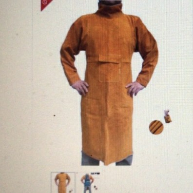 baju las welder xl kulit asli