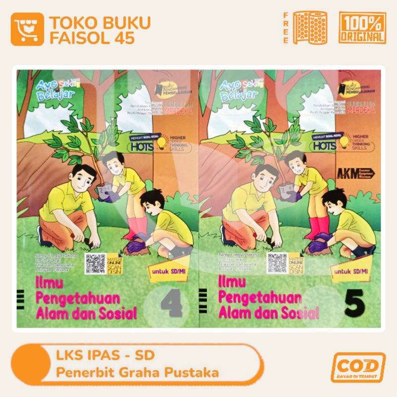 LKS IPAS SD Kelas 1 2 3 4 5 6 Graha Pustaka - Ayo Belajar Sekar - Semester 1 & 2 - Kurikulum Merdeka