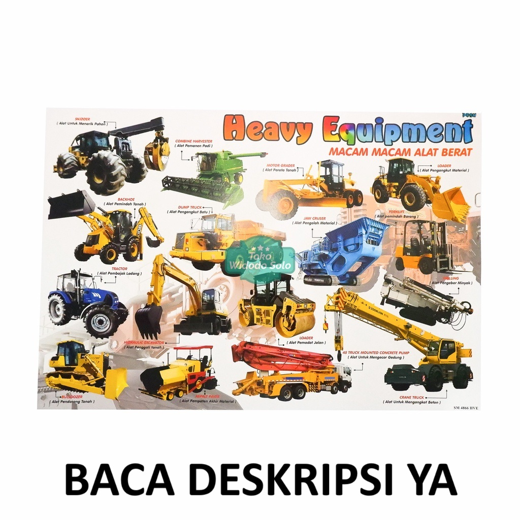

1 LEMBAR Poster Edukasi Alat Berat 35x50cm