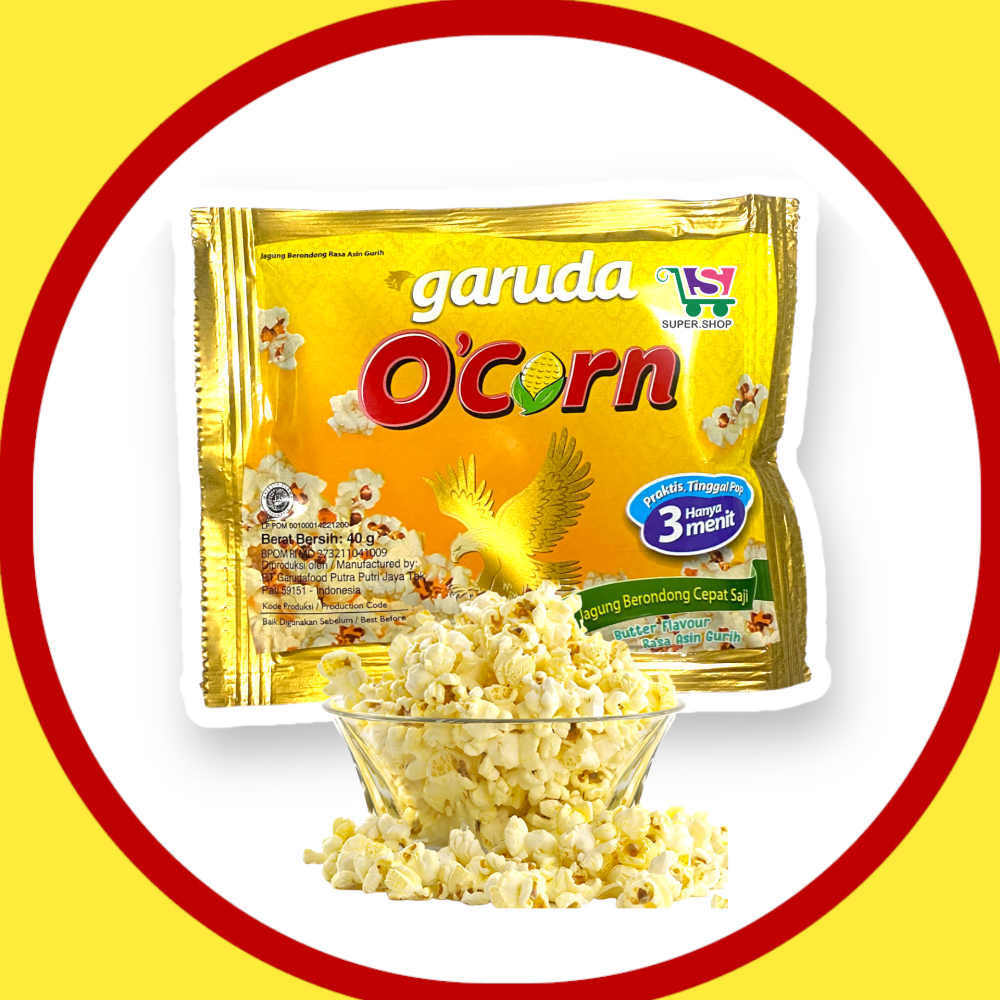 Garuda Leo O'Corn / O Corn Popcorn Jagung Berondong Asin 40 Gram