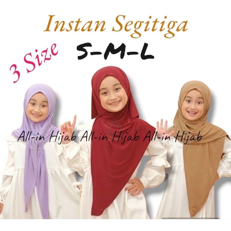 Instan Segitiga Bahan Jersey/Instan Jersey Segitiga Anak/Segitiga Instan Jersey Anak