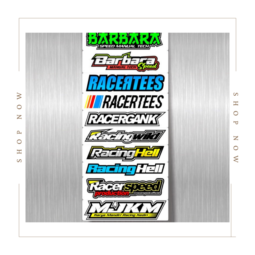 ✔️ F⚡ash Natal⚡ STICKER RACING HELL BARBARA / STIKER MOTOR RC5 BARBARA / STIKER HELM HEREX / STIKER 