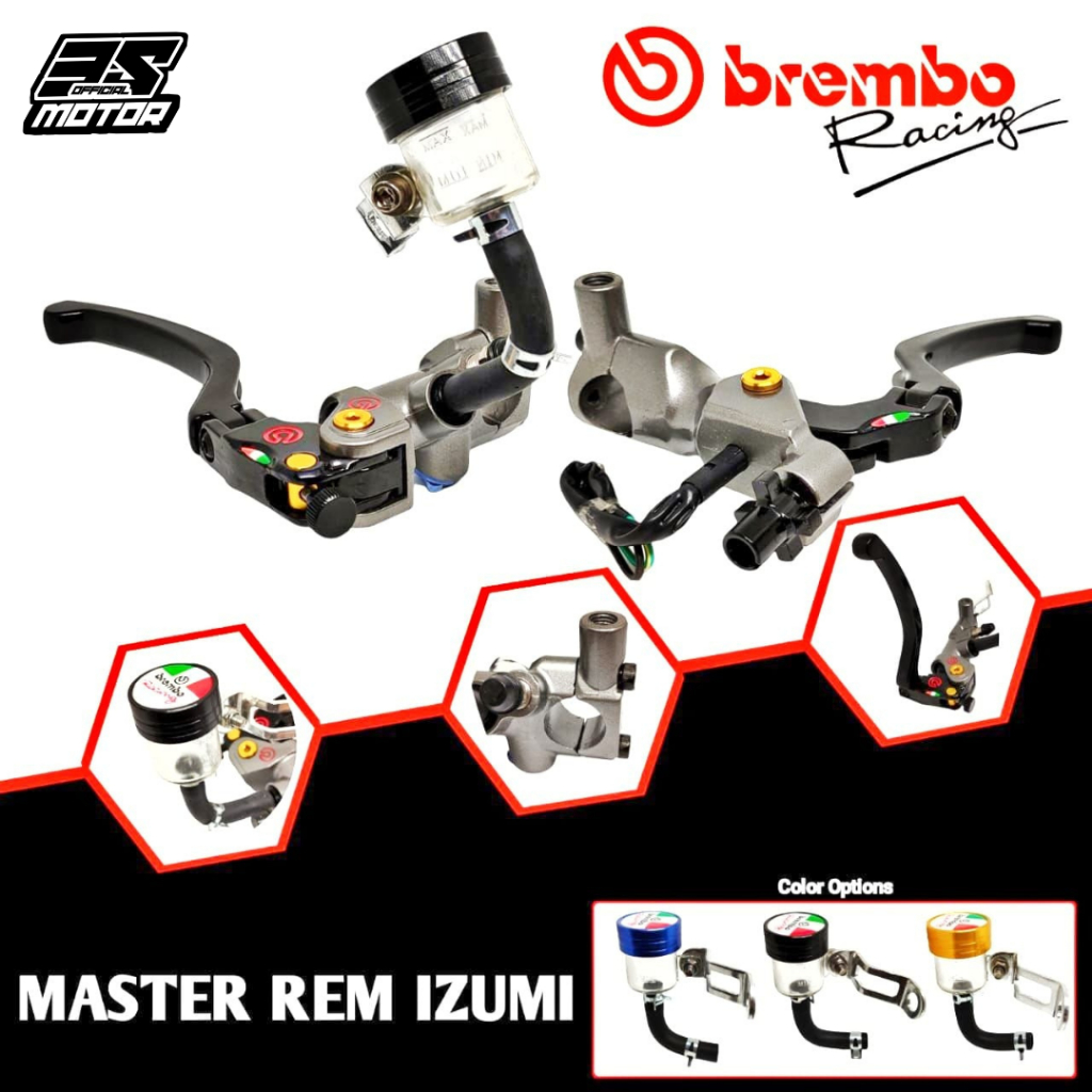 Master Rem Brembo Izumi Tabung Hitam Gold Full Set Kualitas Terjamin Universal Semua Motor Honda Yam