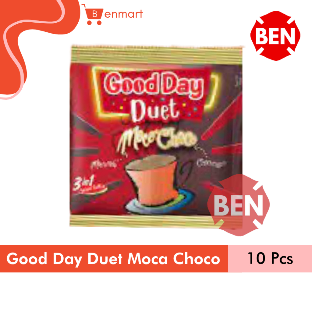 

Good Day Duet MOCACHOCO 1 Renceng 10 Pcs Goodday Mocacinno Chococinno