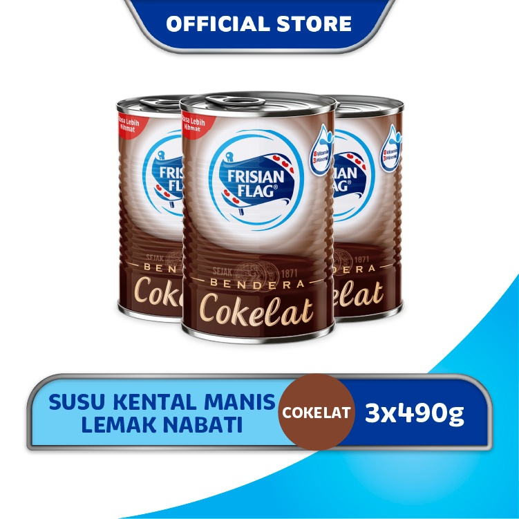 

Frisian Flag Kental Manis Cokelat Kaleng 490gr - 3 Pcs