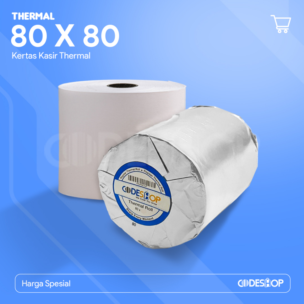 

Kertas Kasir 80x80 Kertas Thermal Paper Roll 1 Dus