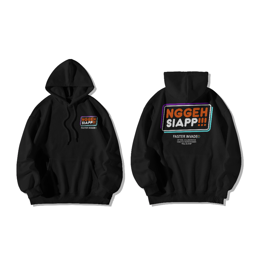 Jaket Hoodie Nggeh Siap Faster Invader Big Size Jumbo