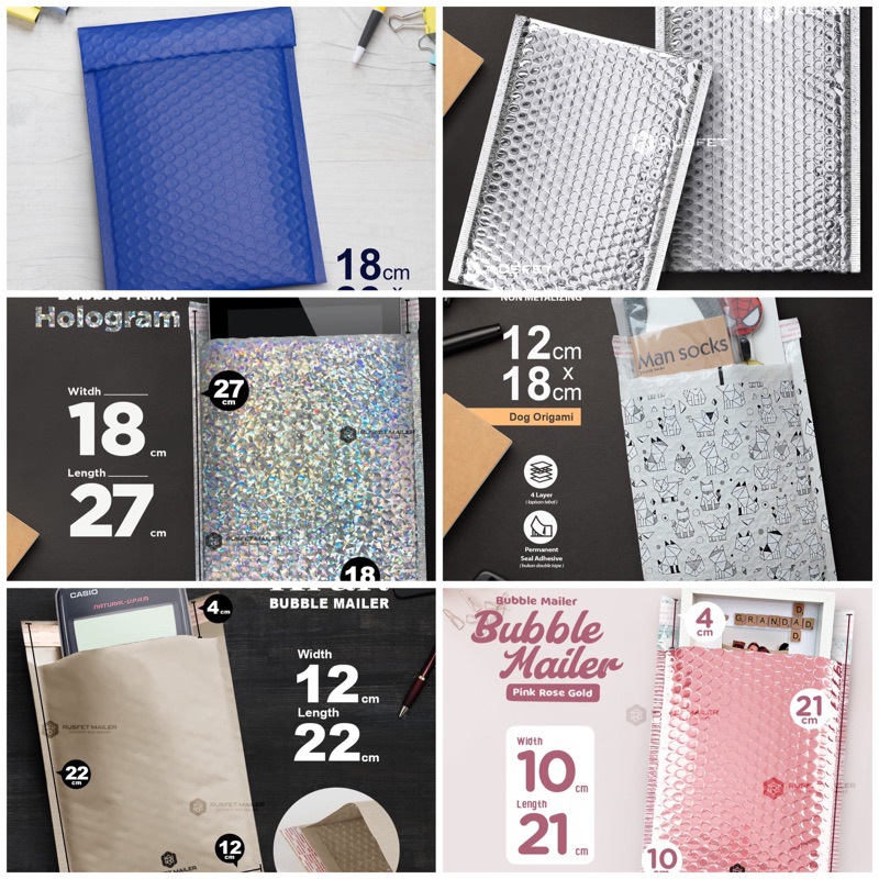 

BUBBLE MAILER RUSFET / AMPLOP BUBBLE WRAP / PACKING ESTETIK / PACKING CANTIK / PACKING PRAKTIS