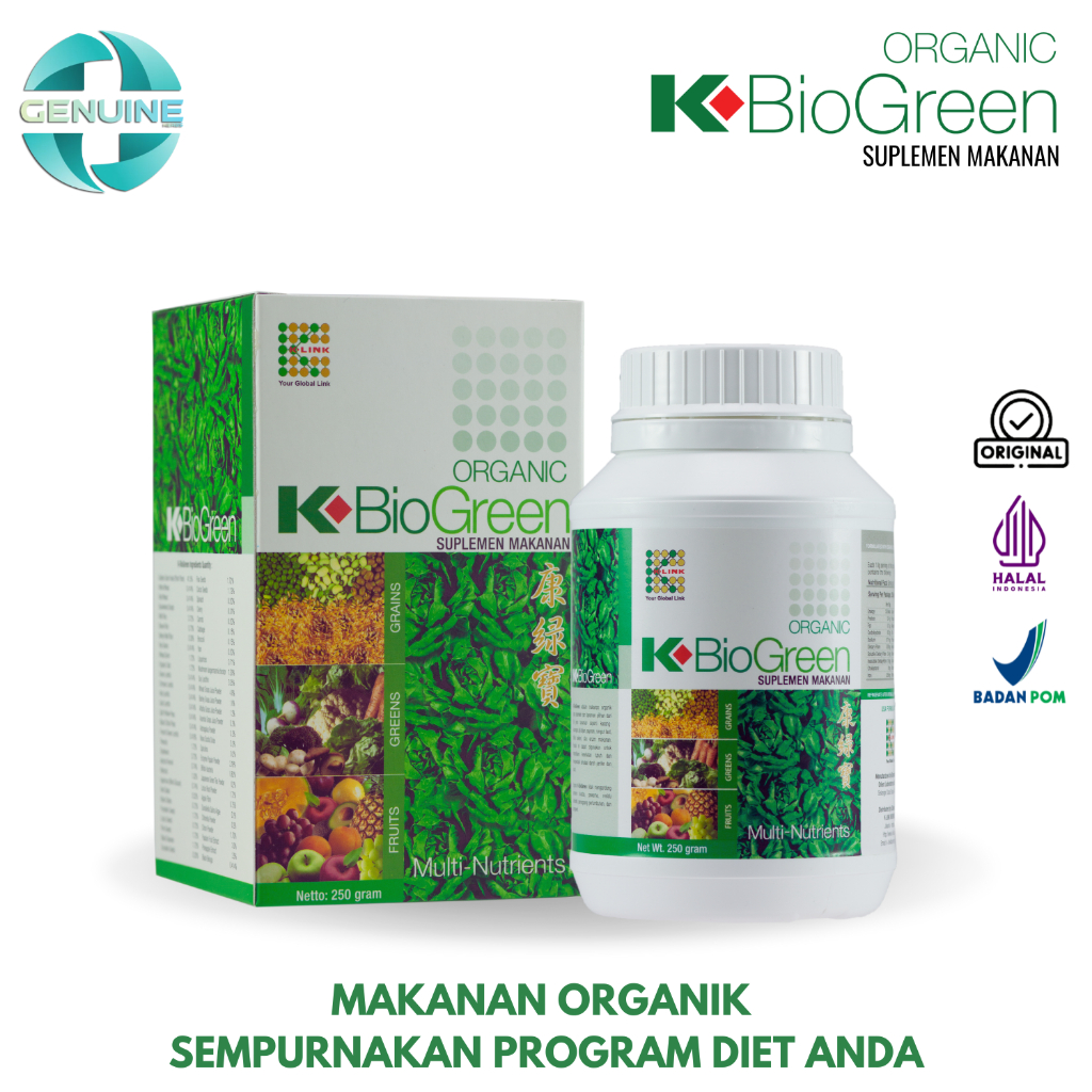 K BIOGREEN ORGANIC 250gr Original K-LINK | Organic K-Biogreen K-Link Original | Supplemen Makanan Un