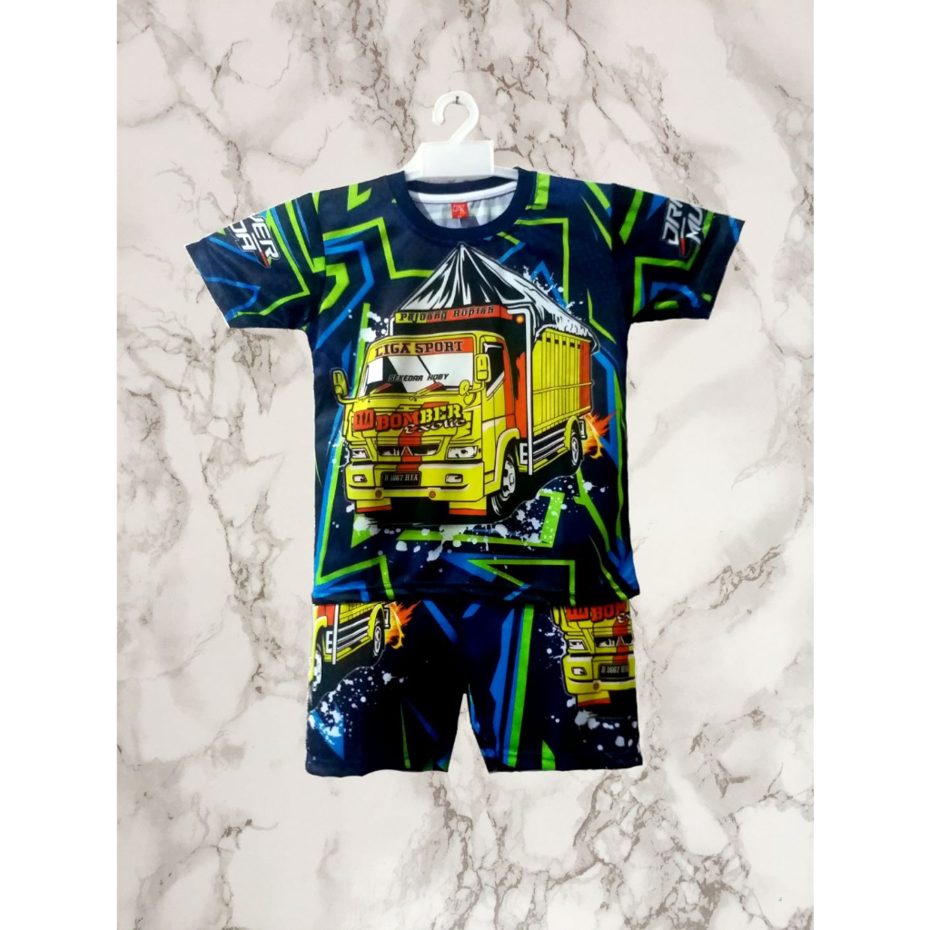 SETELAN ANAK TRUK OLENG | SETELAN BAJU ANAK LAKI-LAKI USIA 2-12 TAHUN TRUK OLENG | BAJU TRUK OLENG A