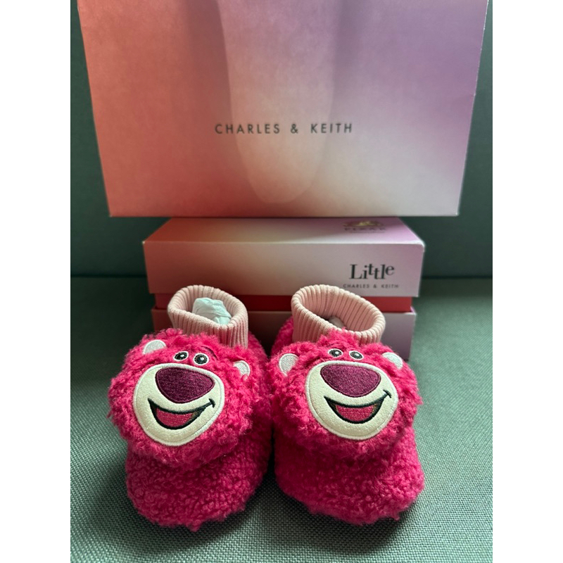 charles & keith kids Girls lotso furry sock knit boots