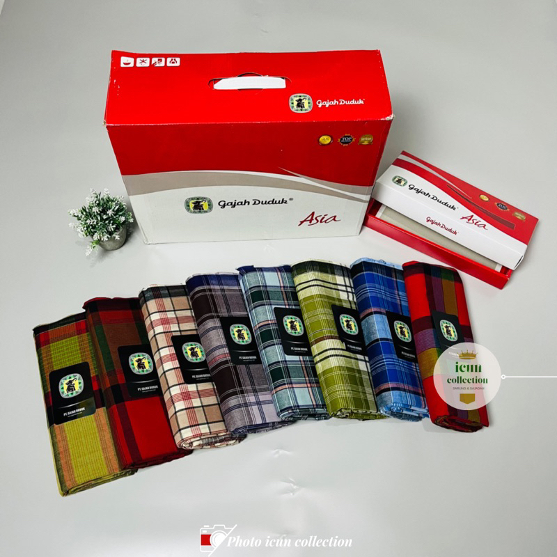 Sarung Gajah Duduk Asia Merah Putih