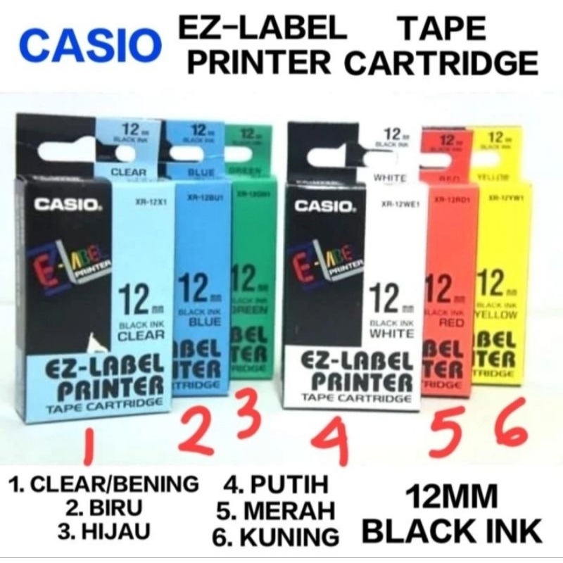 

Pita EZ Label tape printer Casio 12mm