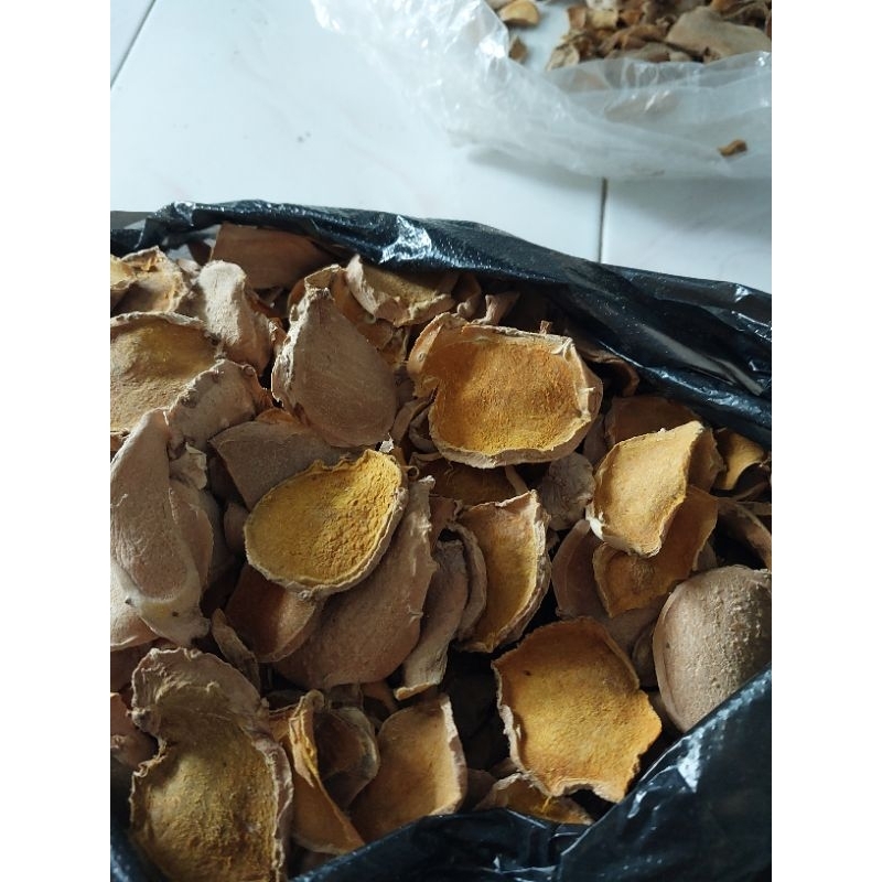 

1 kg temulawak temu kuning kunyit kering sinar matahari