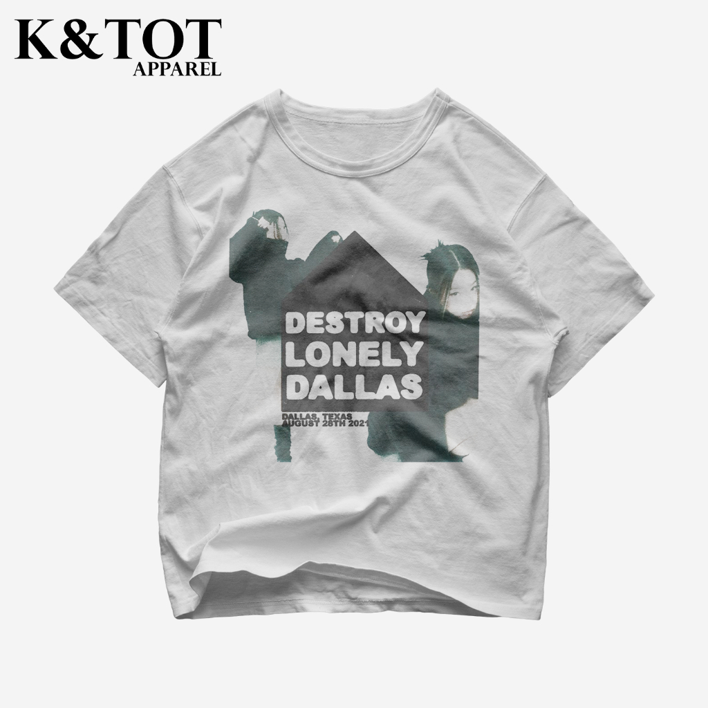 KNTOT - KAOS BAJU DESTROY LONELY DALLAS RAP TEE RAPPER | TSHIRT OVERSIZE VINTAGE PUTIH BOOTLEG - PRI