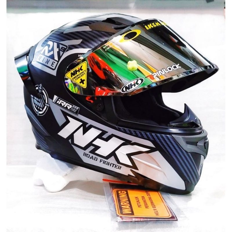 HELM NHK RX9 RACER X SILVER PAKET GANTENG