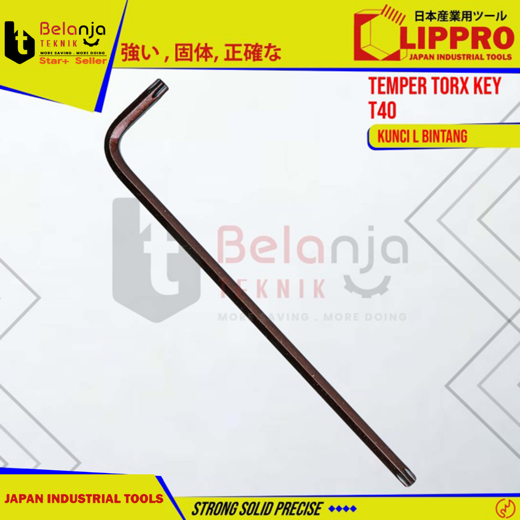 Lippro Kunci L bintang T40 Polos Tamper Torx Key T 40