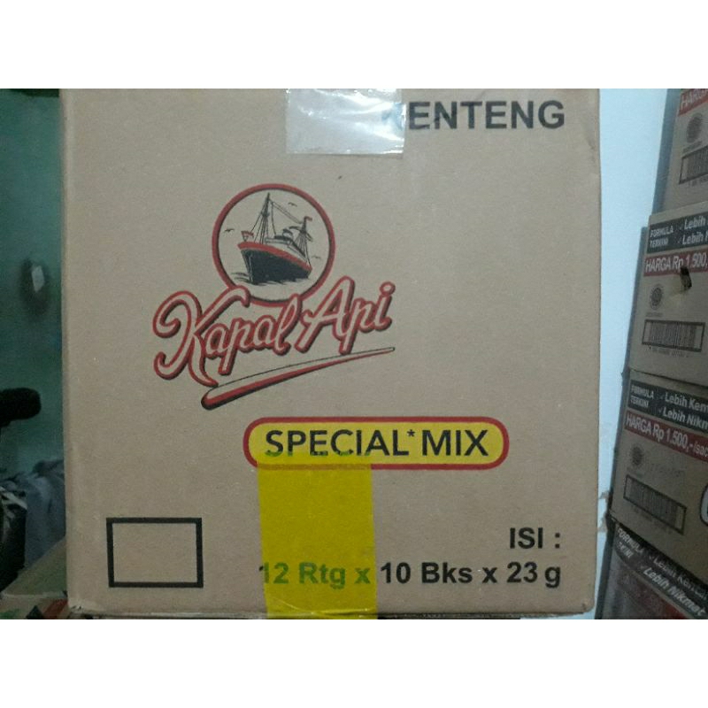 

Kapal Api Special Mix Kopi + Gula Kartonan Isi 12 Renteng
