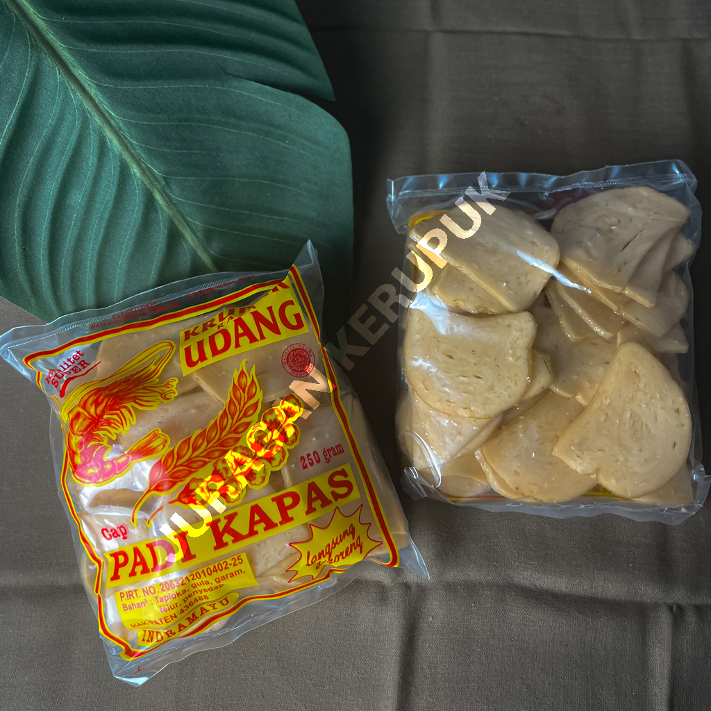 

[Harga Grosir] Kerupuk Udang 250gram Ukuran Sedang Cap Padi Kapas Asli Indramayu