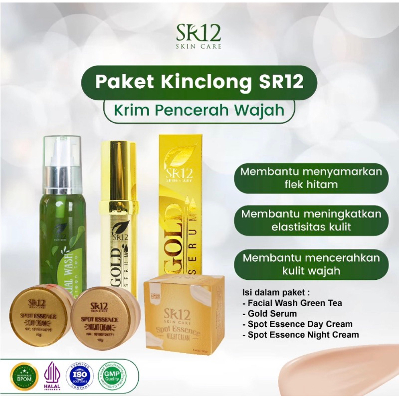 PAKET KINCLONG SR12 AMPUH & AMAN BERBPOM / SR12 PAKET SPOT ESSENCE UNTUK FLEK HITAM / PAKET HEMAT NO