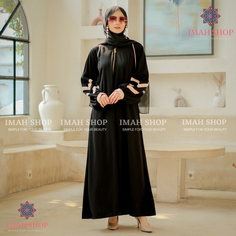 Abaya Gamis Dubai Turkey Turki 821 Ziper Busui