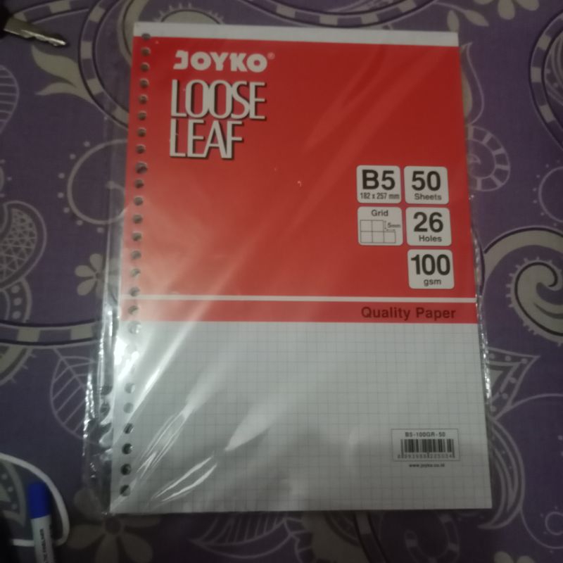 

Binder B5 Joyko Loose Leaf 100gsm