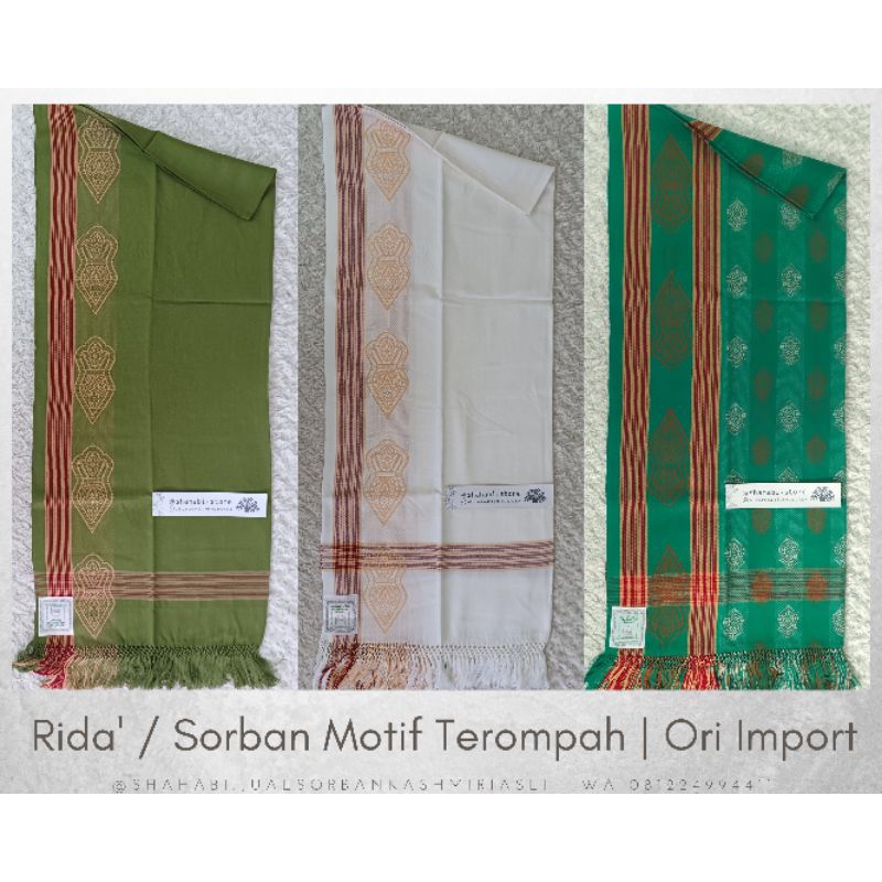 Termurah Rida Terompah / Sorban Terompah Asli Import / Sorban Habib Bahar